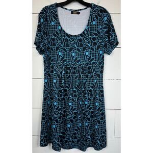 R&B Knee Length Black Dress Women's Size Large